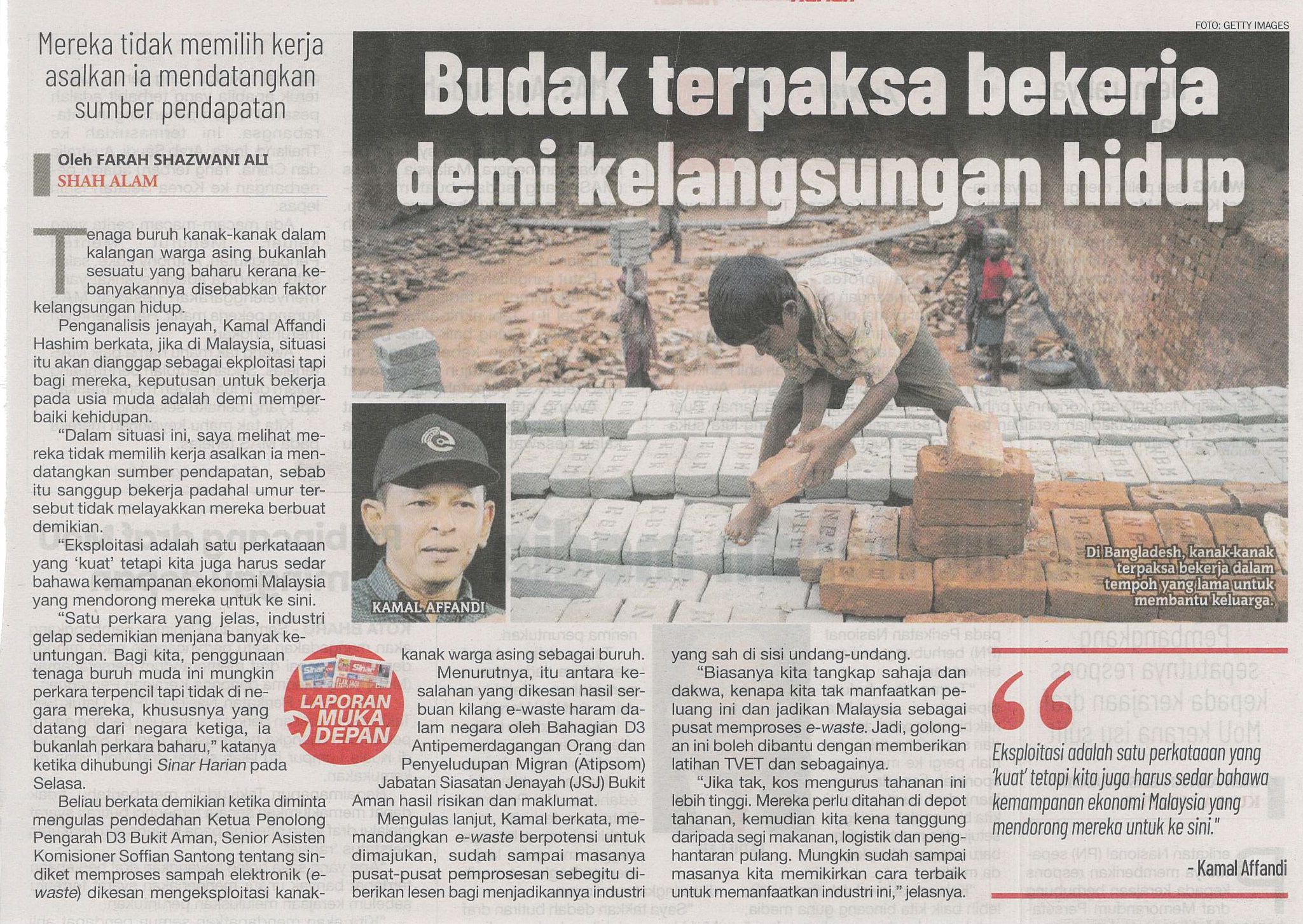 budak terpaksa bekerja demi kelangsungan hidup