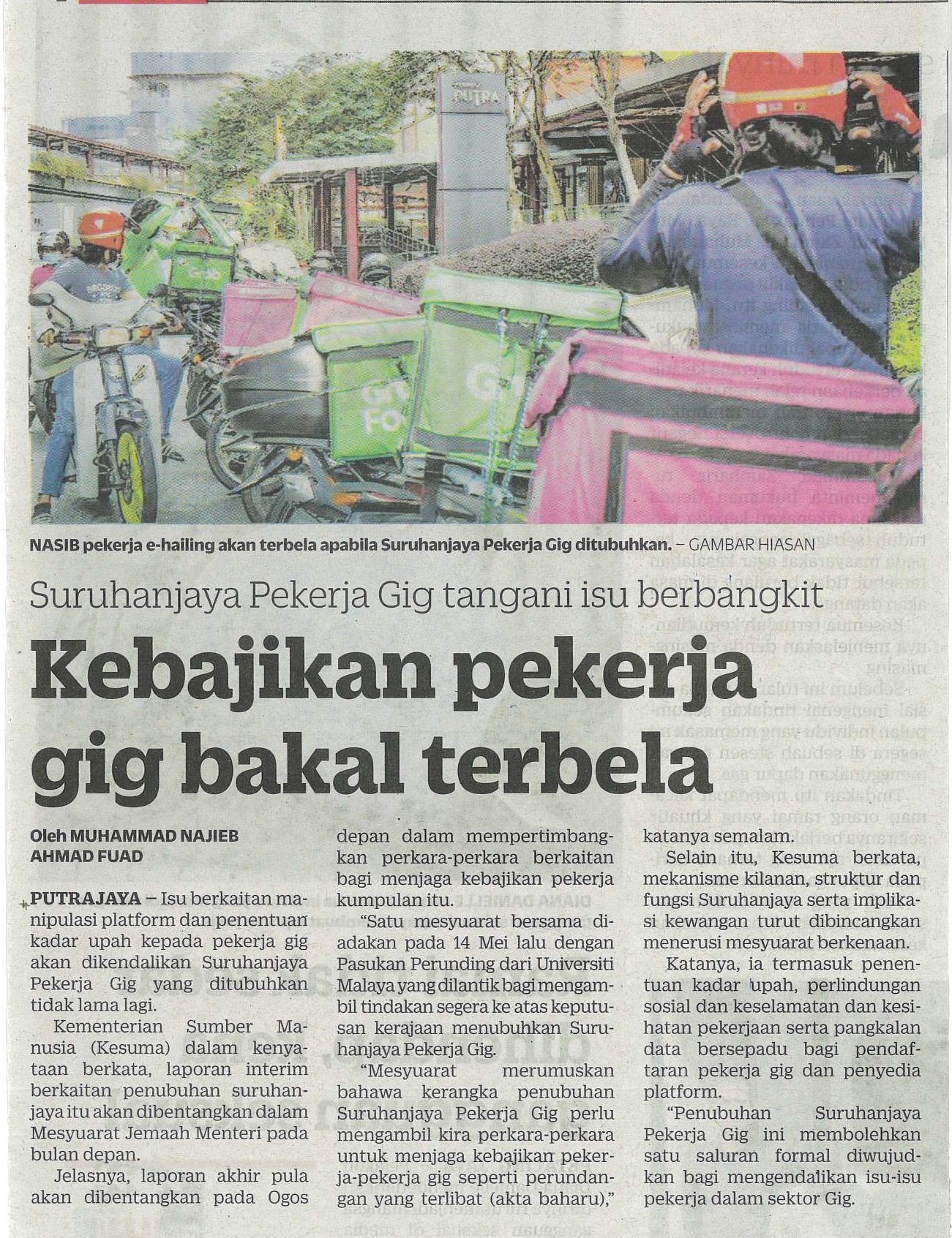 kebajikan pekerja gig bakal terbela