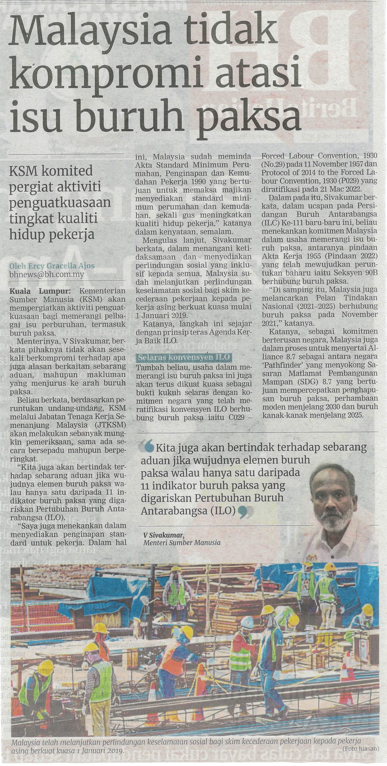 malaysia tidak kompromi atasi isu buruh paksa