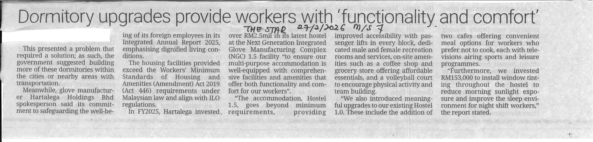 dormitory upgrades provide workers with functionality and comfort